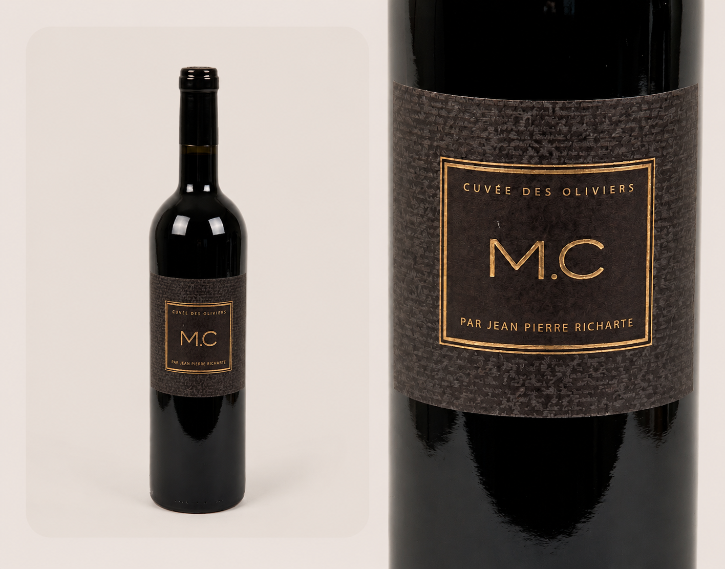 Bouteille de la cuvée MC, Cuvée des Oliviers par Jean-Pierre Richarte