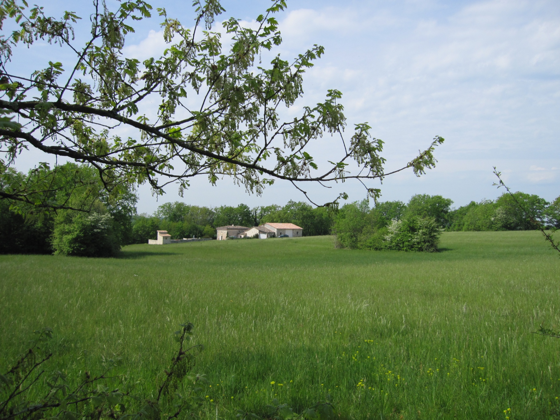 Le gîte vu depuis les prés environnants